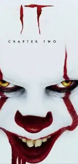 IT Chapter Two clown poster with red ominous design.