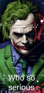 Artistic Joker wallpaper with dark tones.