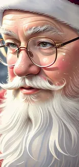 Jolly Santa Claus portrait for mobile wallpaper.