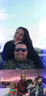 Family enjoying a sunny outdoor day together.