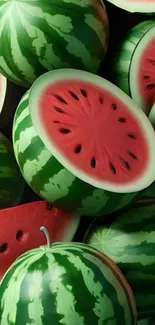 Juicy watermelon slices with vibrant colors.