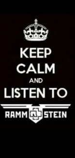 Black and white Keep Calm and Listen to Music wallpaper.