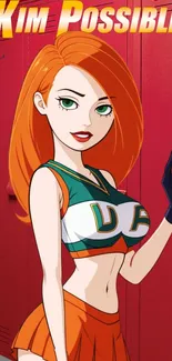 Kim Possible animated wallpaper with dynamic design and vivid colors.