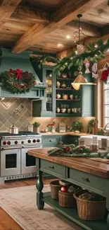 Kitchen Interior Design Wood Live Wallpaper