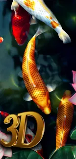 Koi Fish Pond 3D Wallpaper Live Wallpaper