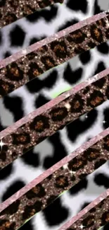 Abstract leopard print wallpaper with creative design elements.