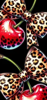 Leopard print cherry with bold design