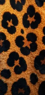 Leopard print wallpaper with bold textures.