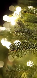 Light Branch Christmas Tree Live Wallpaper