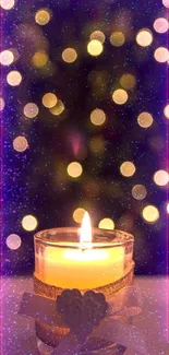 Light Candle Purple Live Wallpaper