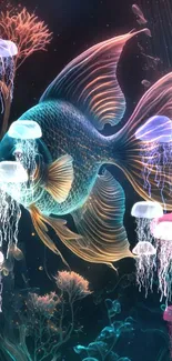 Light Underwater Organism Live Wallpaper