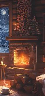 Lighting Fire Hearth Live Wallpaper