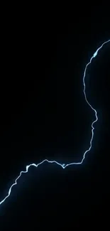 Lightning bolt on a black background, mobile wallpaper.