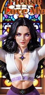 Lingerie Top Black Hair Fictional Character Live Wallpaper