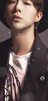 Lip Eyebrow White Live Wallpaper