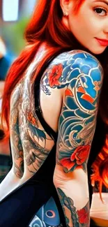 Lips Tattoo Red Live Wallpaper