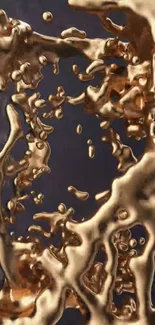 Luxurious liquid gold abstract wallpaper