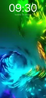 Liquid Green Fluid Live Wallpaper