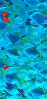 Liquid Vertebrate Blue Live Wallpaper