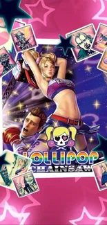 Vibrant Lollipop Chainsaw anime wallpaper.