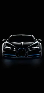 Sleek luxury car in dark wallpaper design.