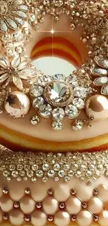 Luxurious donuts adorned with sparkling gems