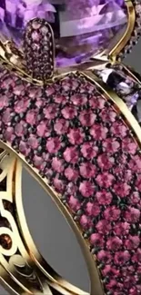 Luxury ring encrusted with gemstones and intricate design.