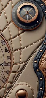 Luxurious leather timepiece with intricate design elements and rich textures.