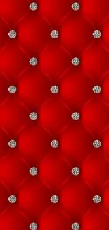 Luxurious red diamond-studded mobile wallpaper.