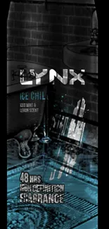 Lynx Ice Chill wallpaper with blue neon design.