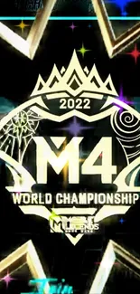 M4 World Championship 2022 wallpaper with vibrant gaming design.