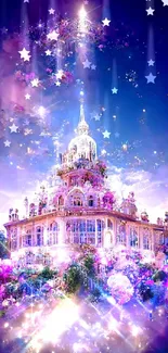 Magical fantasy castle artwork with vibrant colors and dreamy details.