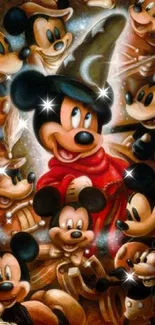 Artistic Mickey Mouse montage showcasing magic.