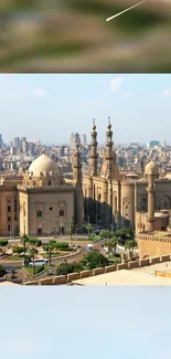 Cairo skyline featuring iconic Islamic architecture and landmarks.