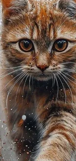 Close-up of a majestic cat with striking eyes.