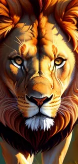 Majestic lion artwork in vibrant colors.