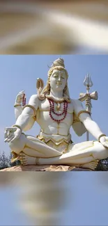 Majestic Shiva statue under clear sky