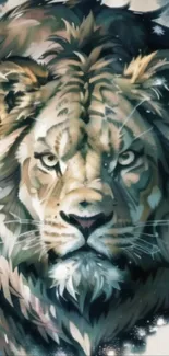 Artistic wallpaper featuring a majestic tiger.