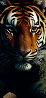 Majestic tiger in jungle wallpaper with natural beauty.