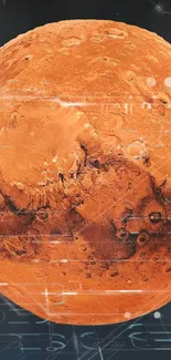 Mars digital art wallpaper with orange hues