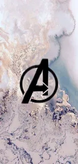 Abstract Marvel-themed wallpaper with ethereal colors.