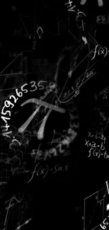 Mathematical formulae on a dark background.