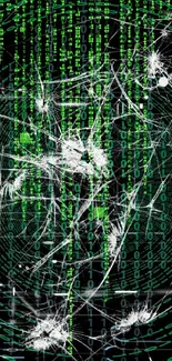 Matrix-inspired green binary code wallpaper for tech enthusiasts.