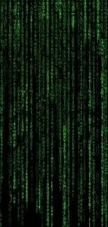 Green Matrix code wallpaper for mobile phone.