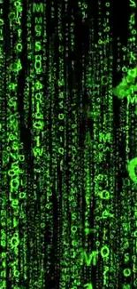 Matrix digital code green wallpaper design.