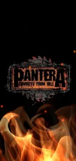 Pantera Cowboys from Hell wallpaper with black background.