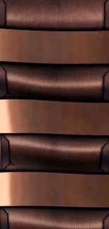 Copper metallic abstract wallpaper design.