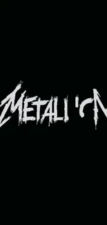 Metallica logo on black background wallpaper.