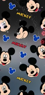 Vibrant Mickey Mouse cartoon wallpaper for mobile.