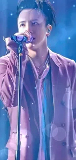 Microphone Outerwear Purple Live Wallpaper